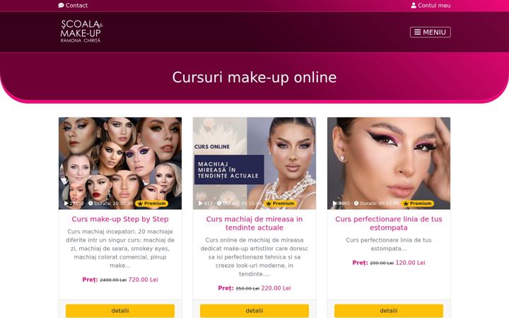 Screenshot of cursurimakeup.ro