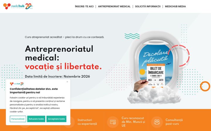 Zrzut ekranu cursurimedicale.ro