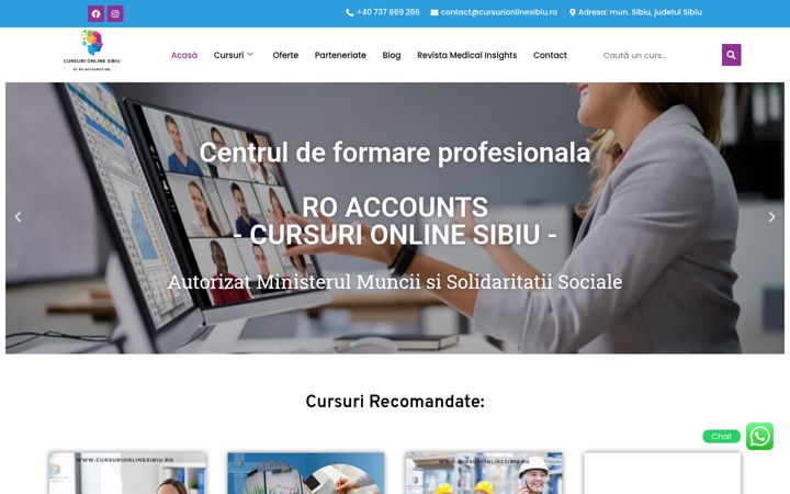 Screenshot of cursurionlinesibiu.ro