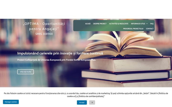 Screenshot of cursurioptima.ro