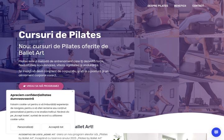 Screenshot of cursuripilates.ro