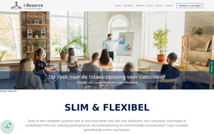 Skærmbillede af cursusadministratieonline.nl
