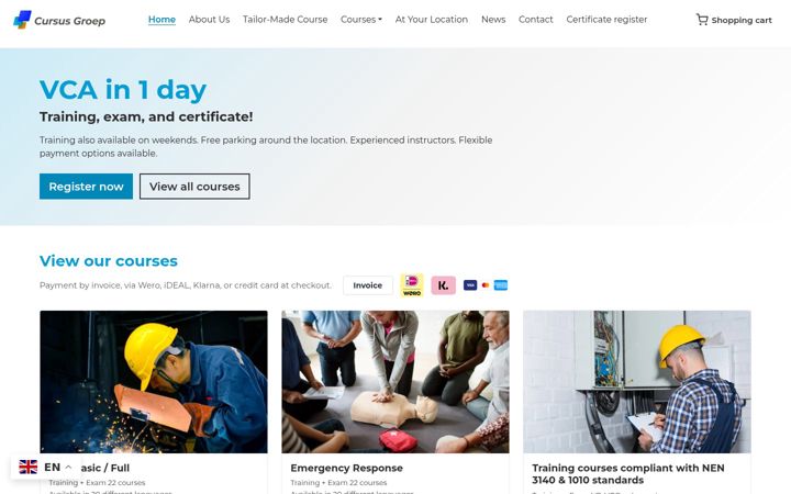 Screenshot of cursusgroep.nl