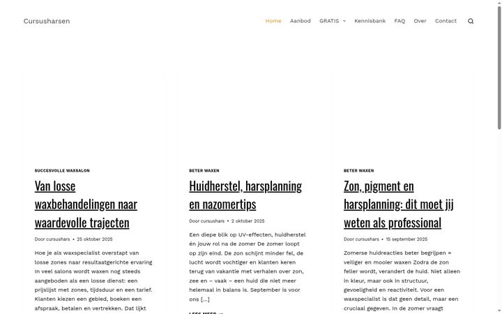 Screenshot of cursusharsen.nl