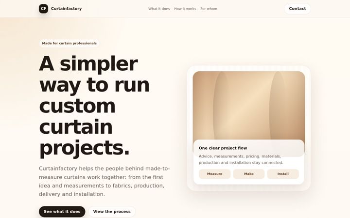 Screenshot of curtainfactory.eu