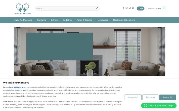 Screenshot di curtains-at-home.co.uk