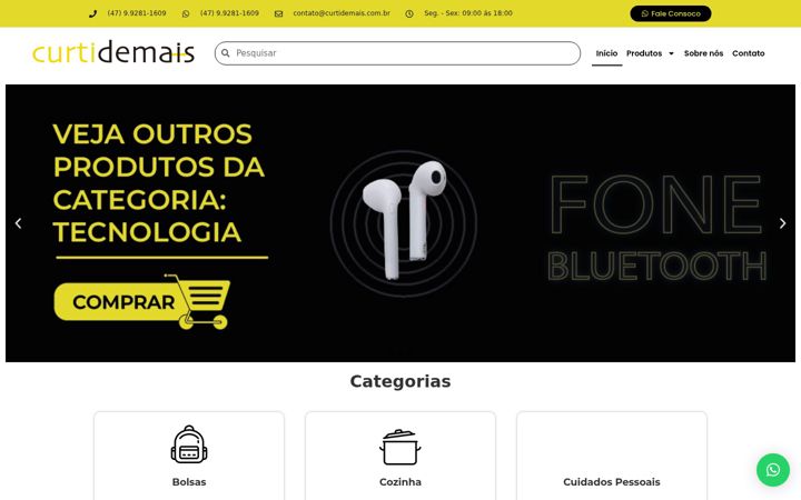 Screenshot of curtidemais.com.br