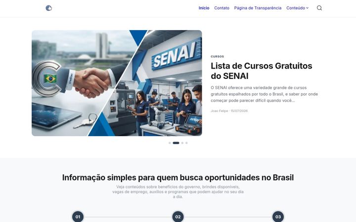 Screenshot of curtireceitas.com