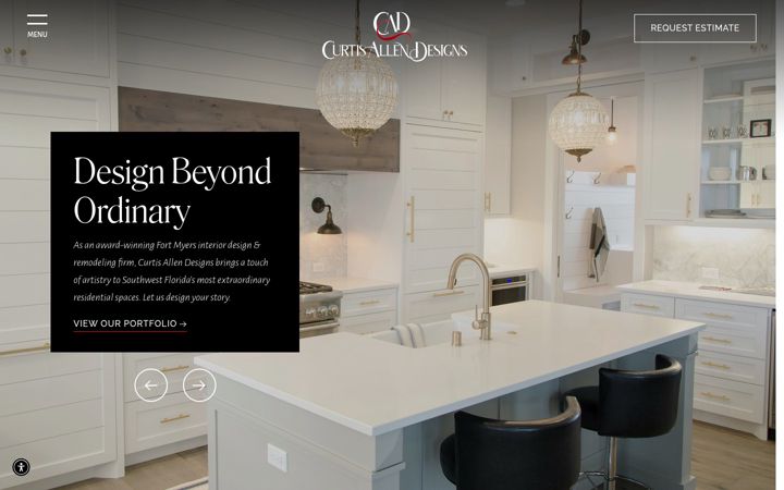 Screenshot of curtisallendesigns.com