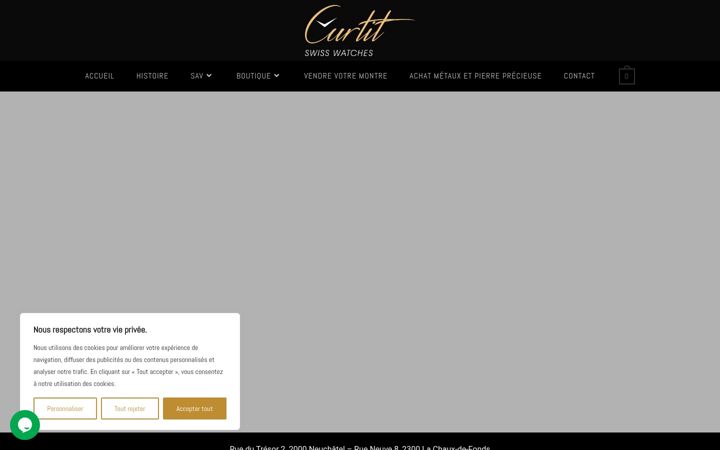 Screenshot of curtitswisswatches.ch