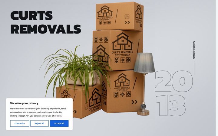 Screenshot of curtsremovals.co.uk