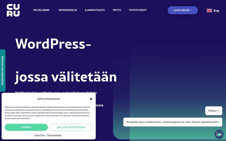 Screenshot di curu.fi