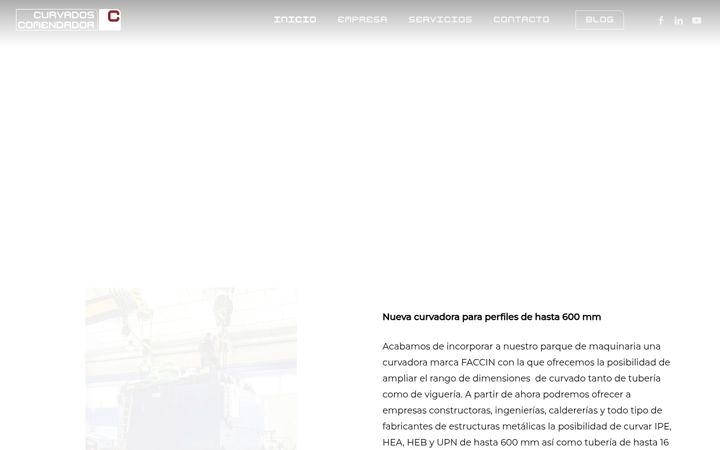 Zrzut ekranu curvadoscomendador.es