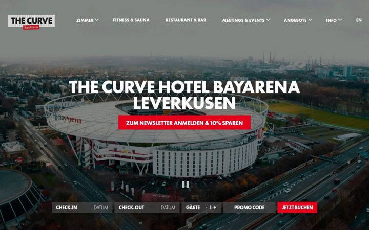 Screenshot of curvehotel.de