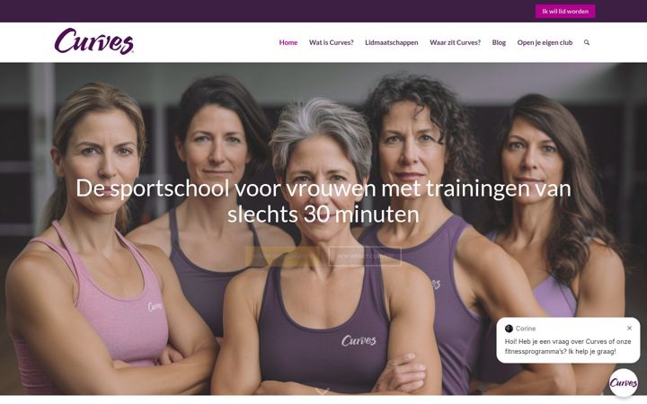 Screenshot of curves.nl