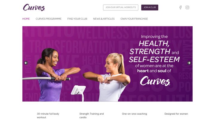 Screenshot of curvesafrica.com