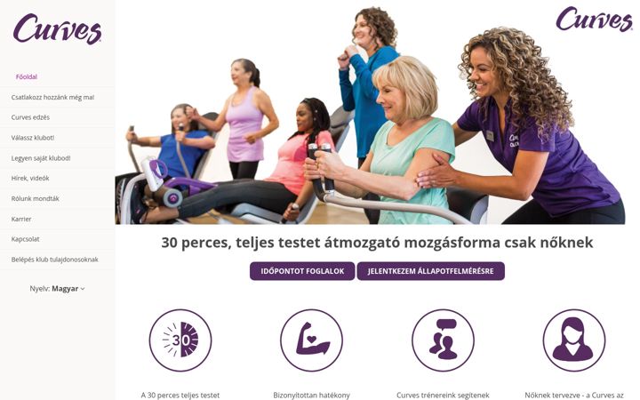Screenshot of curvesclub.hu