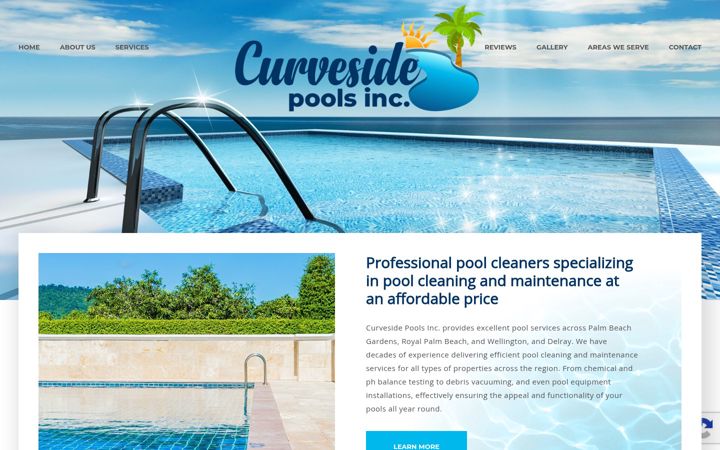 Screenshot of curvesidepools.com