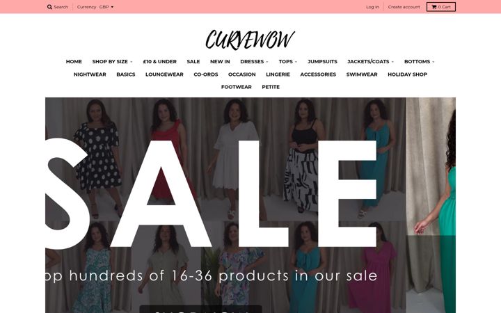 Screenshot του curvewow.com