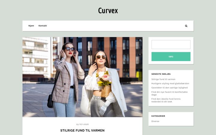 Screenshot of curvex.dk