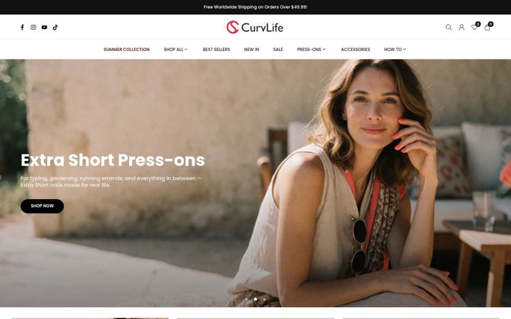 Screenshot of curvlife.com