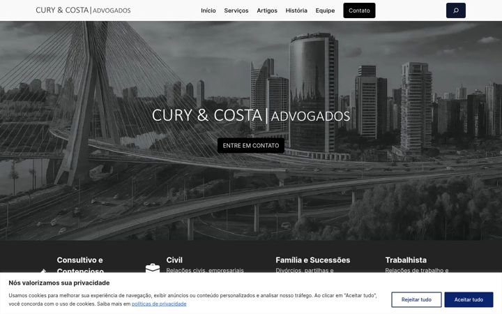 Screenshot of curycosta.adv.br