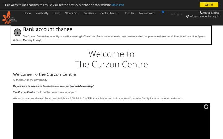 Екранна снимка на curzoncentre.org.uk