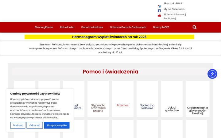 Screenshot of cus-glogow.pl