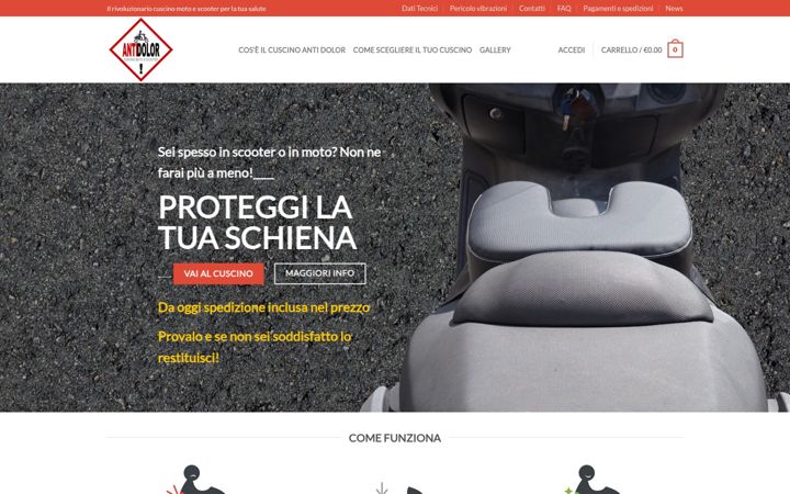 Screenshot of cuscinomoto.com