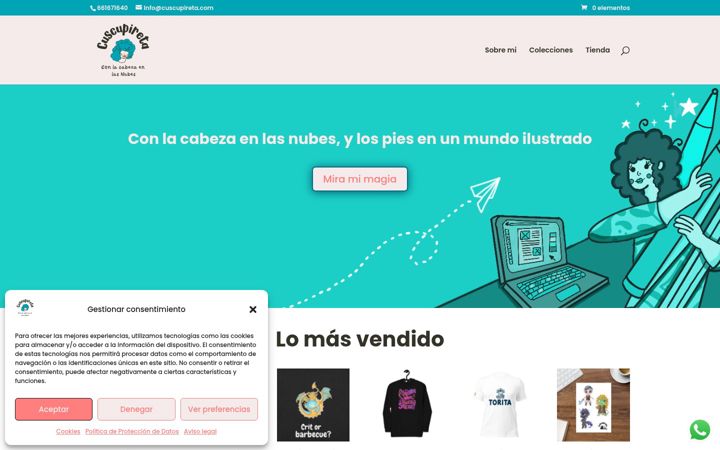 Screenshot of cuscupireta.com