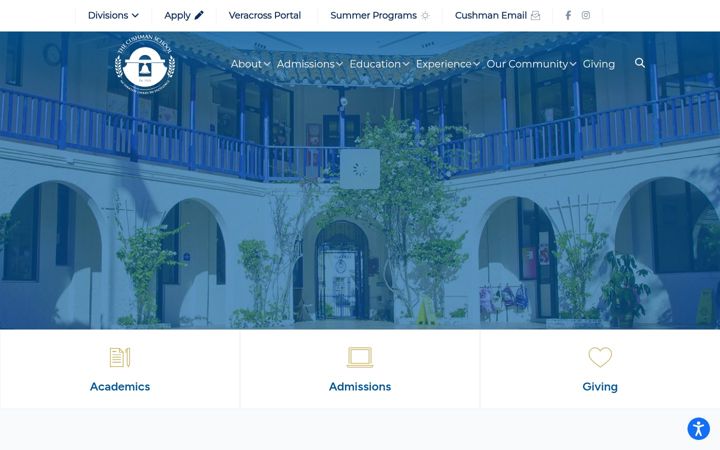 Screenshot of cushmanschool.org