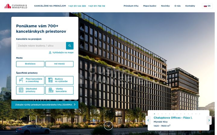 Screenshot of cushwakeoffices.sk