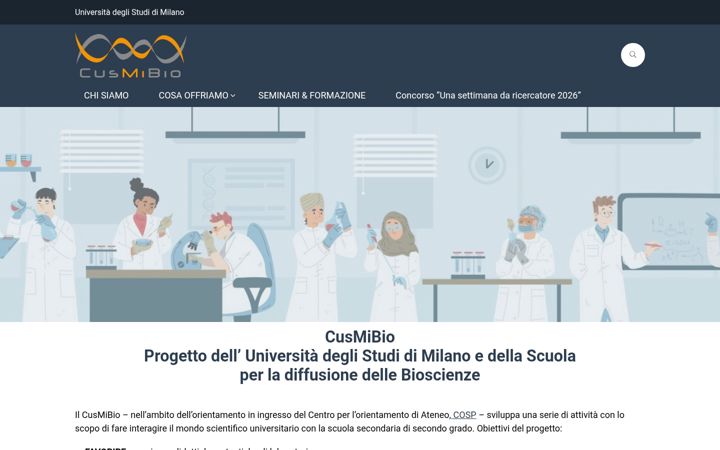 Screenshot ta' cusmibio-cosp.unimi.it