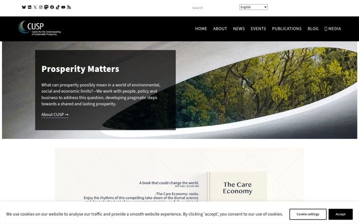 Screenshot of cusp.ac.uk