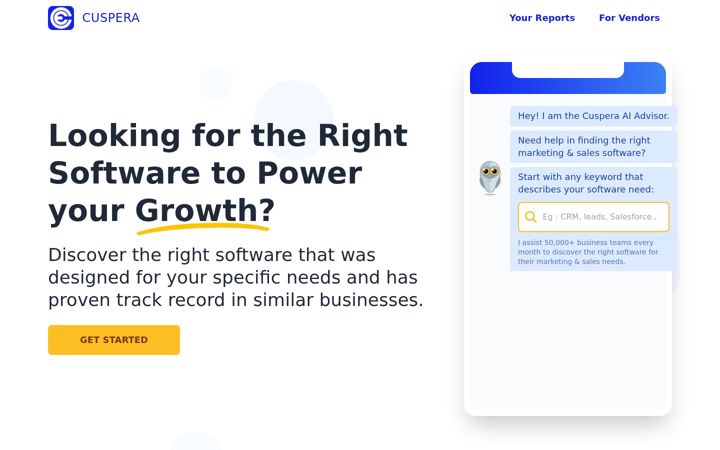 Screenshot of cuspera.com
