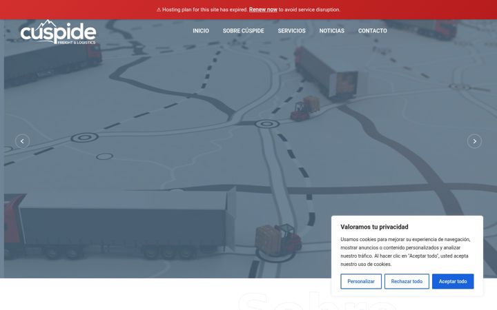 Screenshot of cuspidegroup.com