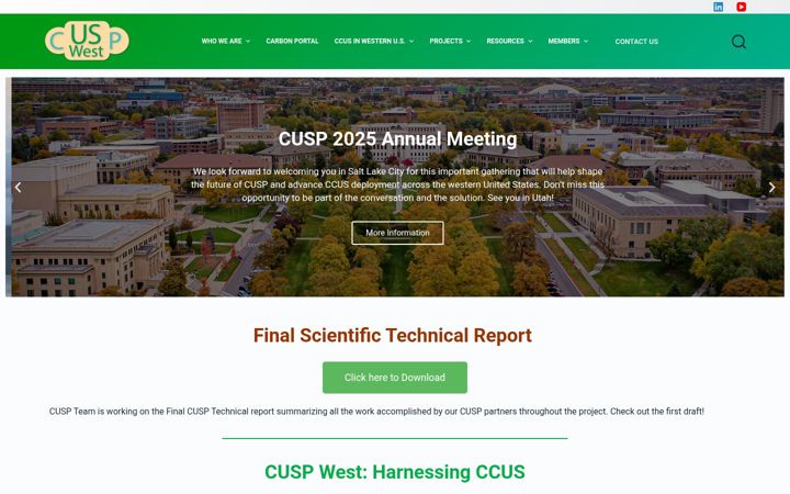 Screenshot ta' cuspwest.org