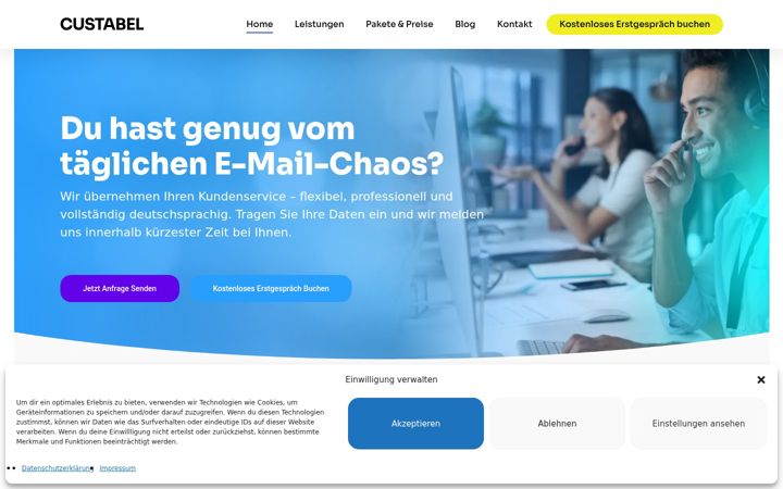 Screenshot of custabel.de