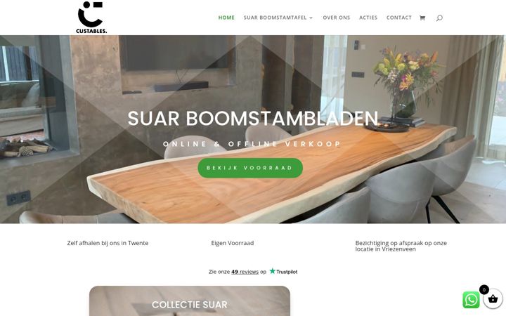 Screenshot of custables.com