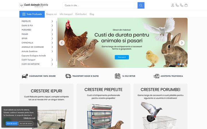Screenshot of custi-animale.com