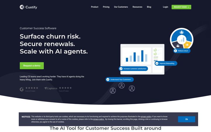 Screenshot of custify.com