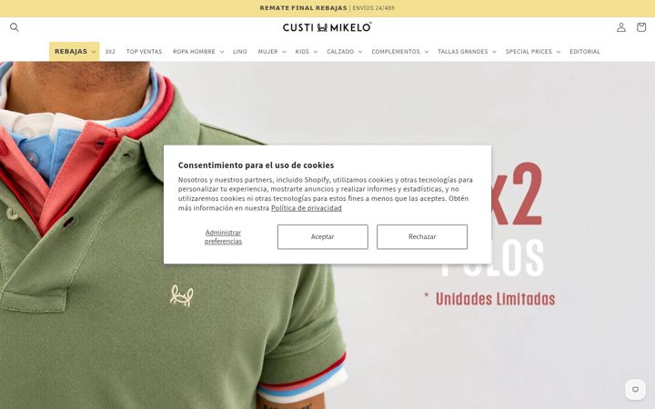 Screenshot of custimikelo.es