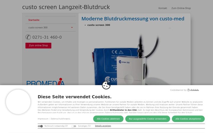 Screenshot of custo-screen.de