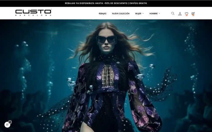 Screenshot of custo.com