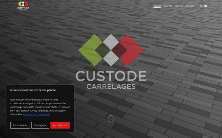 Screenshot of custodecarrelages.ch