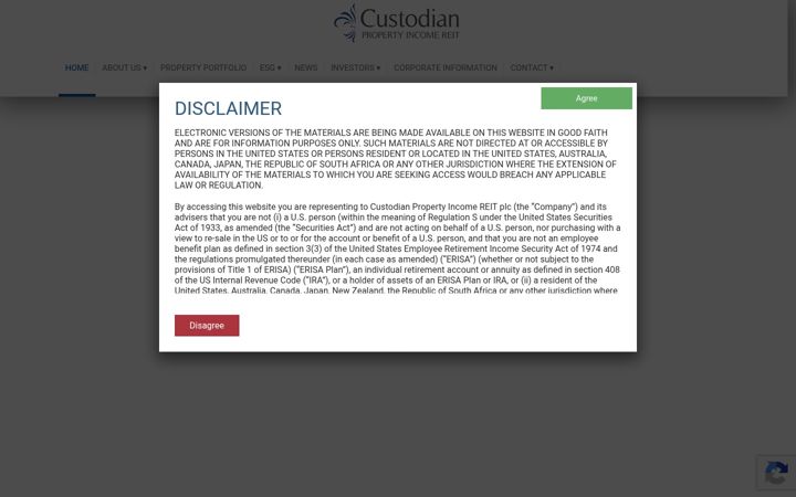 Screenshot of custodianreit.com