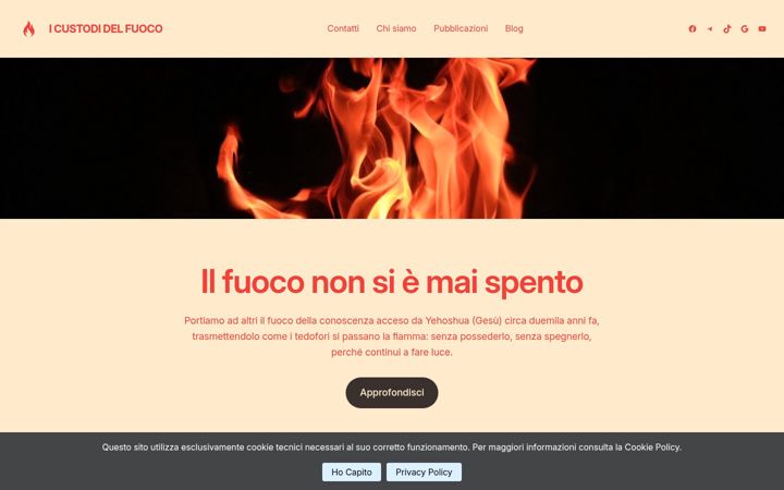 Screenshot of custodidelfuoco.org