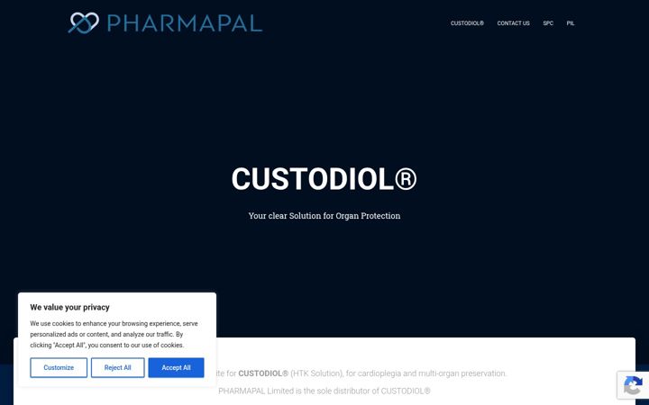 Екранна снимка на custodiol.uk