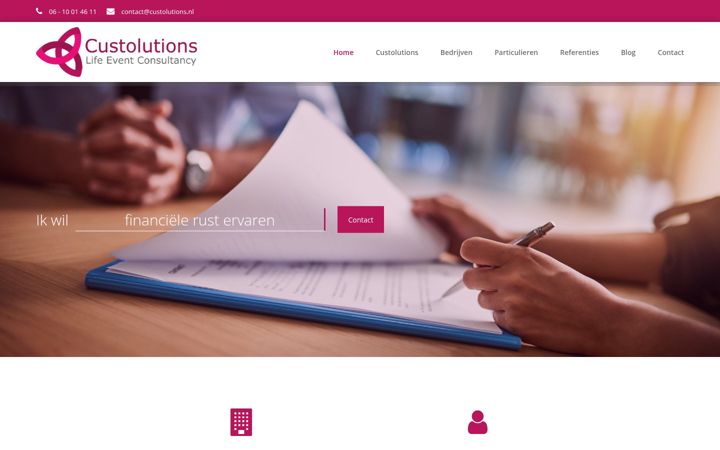 Screenshot of custolutions.nl