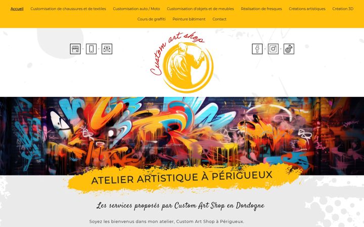 Screenshot of custom-art-shop.fr